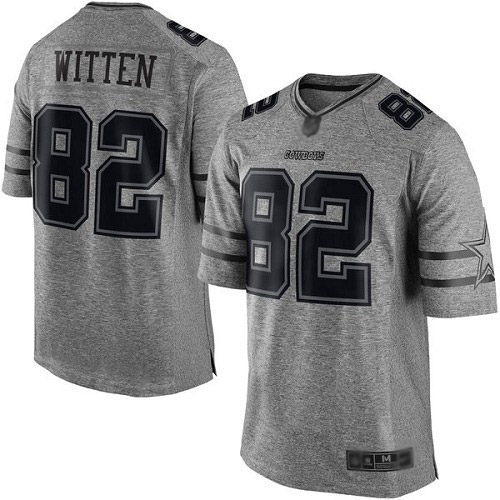 Men Dallas Cowboys Limited Gray Jason Witten #82 Gridiron NFL Jersey